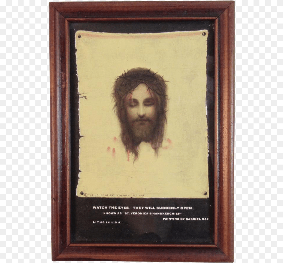 Lithograph Of Veronica39s Veil, Art, Painting, Adult, Photography Png Image