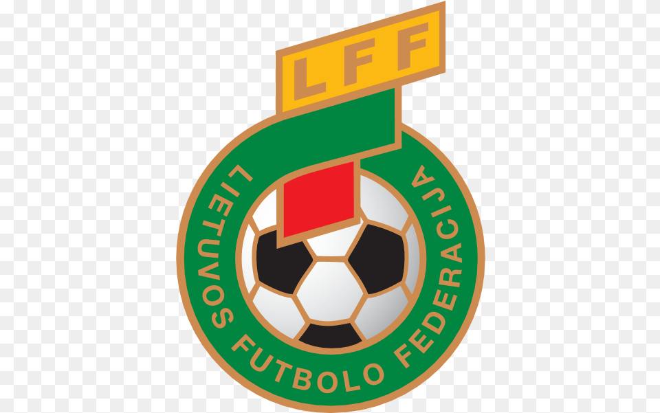 Lithuanian Football Federation 2009 Logo Logo Lithuania Football Logo, Badge, Symbol, Ammunition, Grenade Free Png Download