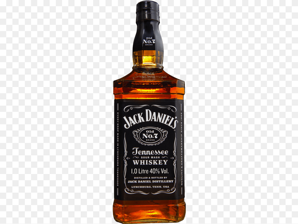 Litre Jack Daniels, Alcohol, Beverage, Liquor, Whisky Png Image