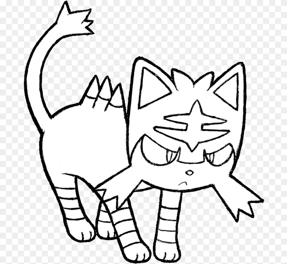 Litten Coloring Pages Coloring Home All Pokemon Colouring Sheet, Stencil, Baby, Person Free Png Download