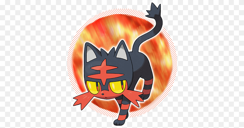 Litten From Pokemon Litten Pokemon Sun And Moon, Sticker Png Image