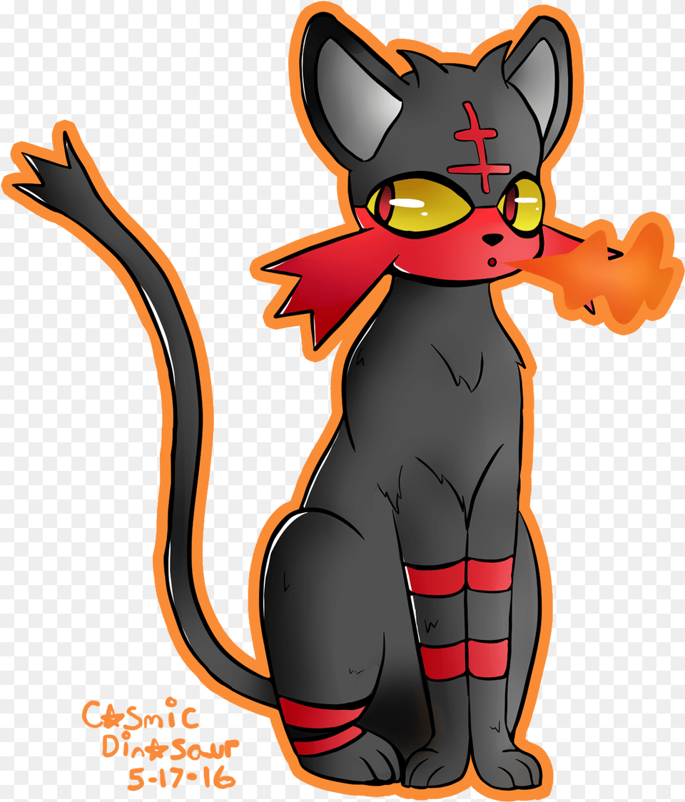 Litten From Pokemon Sun And Moon Watch Fictional Character, Baby, Person, Animal, Cat Png Image