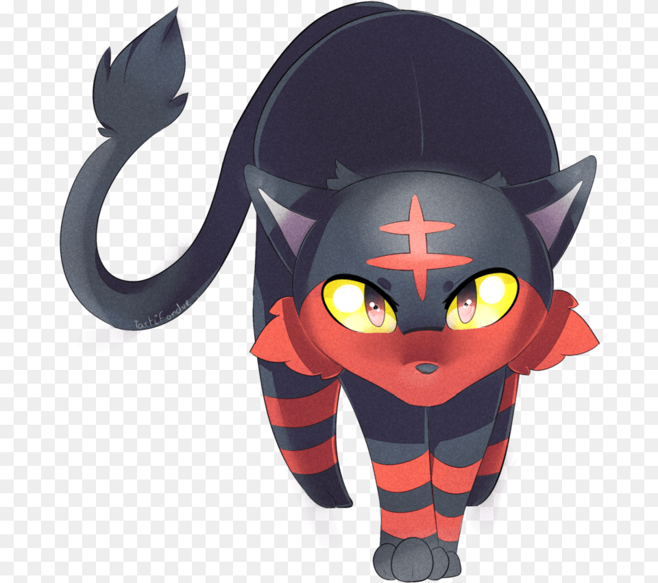 Litten Pokemon Google Search Red Black Cat Pokemon, Face, Head, Person, Baby Free Transparent Png