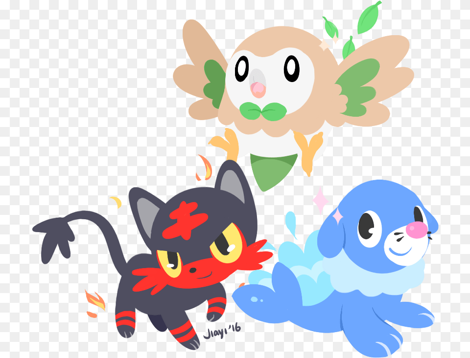 Litten Rowlet Y Popplio, Animal, Bear, Mammal, Wildlife Png Image