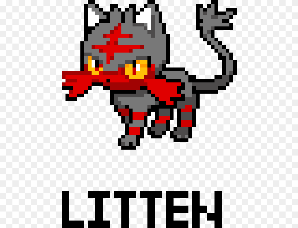 Litten Sprite Image Pixel Art Pokemon Litten, Dynamite, Weapon Free Png
