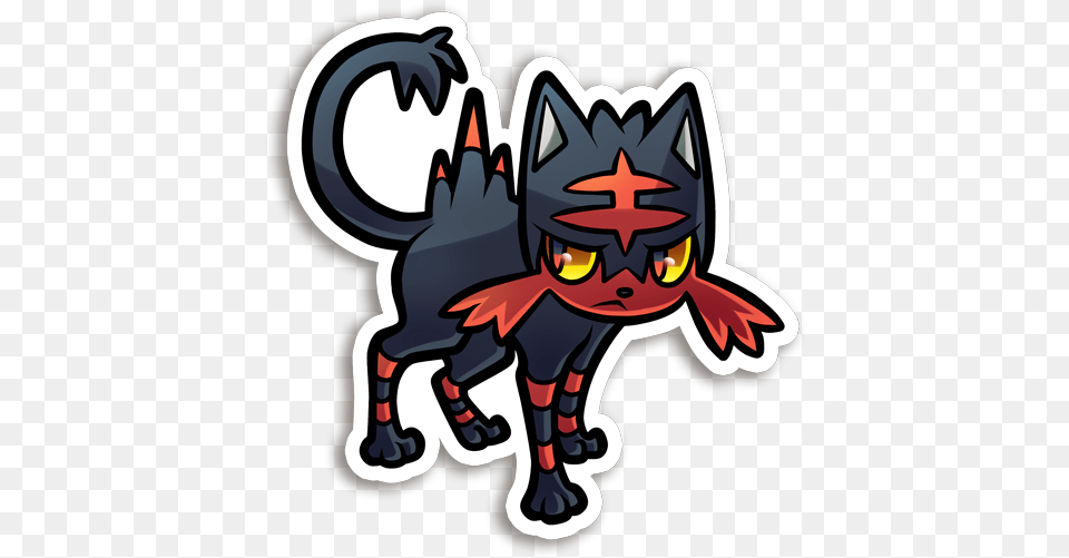 Litten Vinyl Sticker Sold By Princeofspirits Fictional Character Free Png