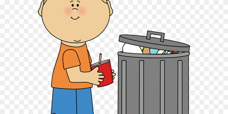 Litter Clipart Proper Throwing Garbage Clipart Child Throwing Away Trash, Baby, Person, Tin, Face Free Png Download