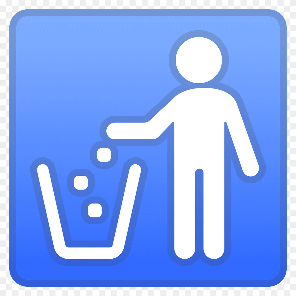 Litter In Bin Sign Emoji Clipart, Symbol, Road Sign Png