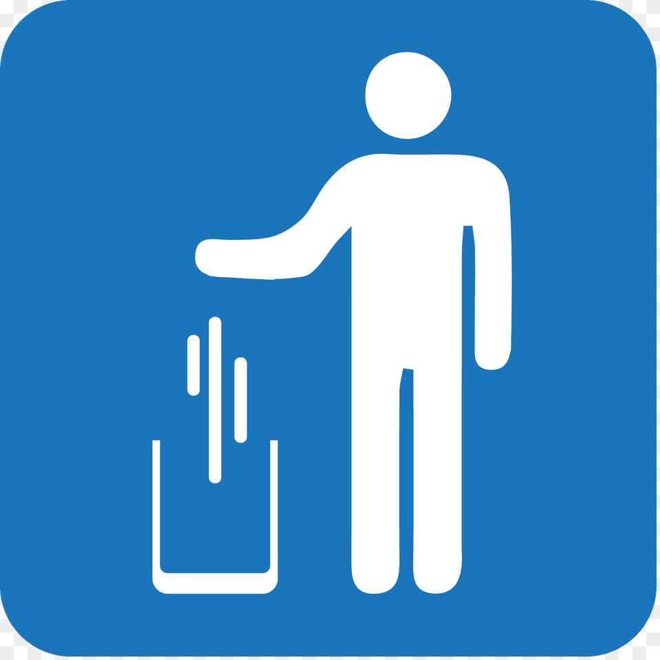 Litter In Bin Sign Emoji Clipart, Symbol, Road Sign, Blade, Razor Png Image