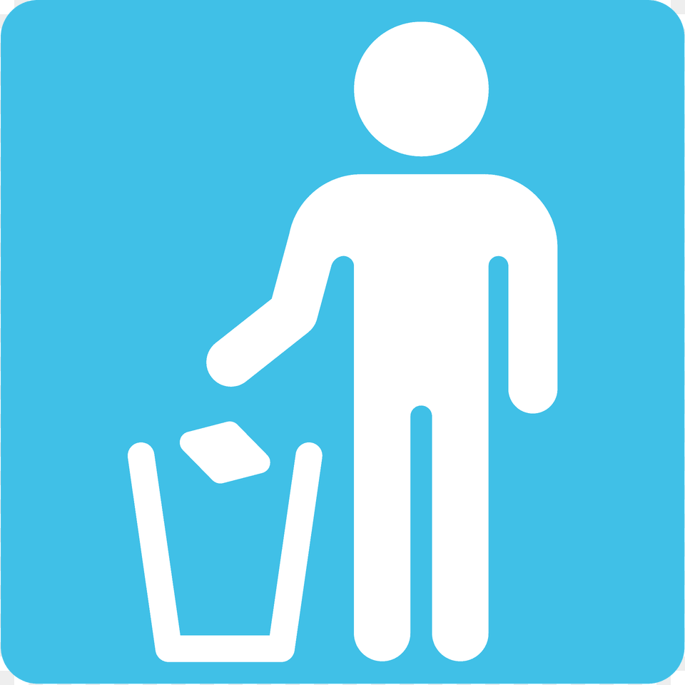 Litter In Bin Sign Emoji Clipart, Symbol, Road Sign Free Transparent Png