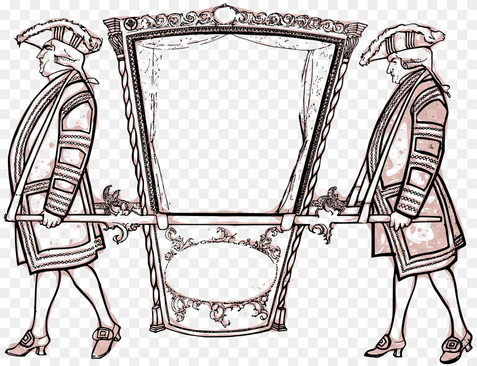 Litter Palanquin Clipart, Person, Art, Drawing, Face Png