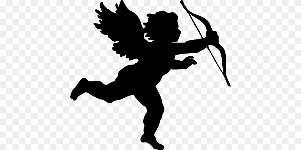 Little Angel Cupid Shooting Arrow For Love, Baby, Person, Head Png Image