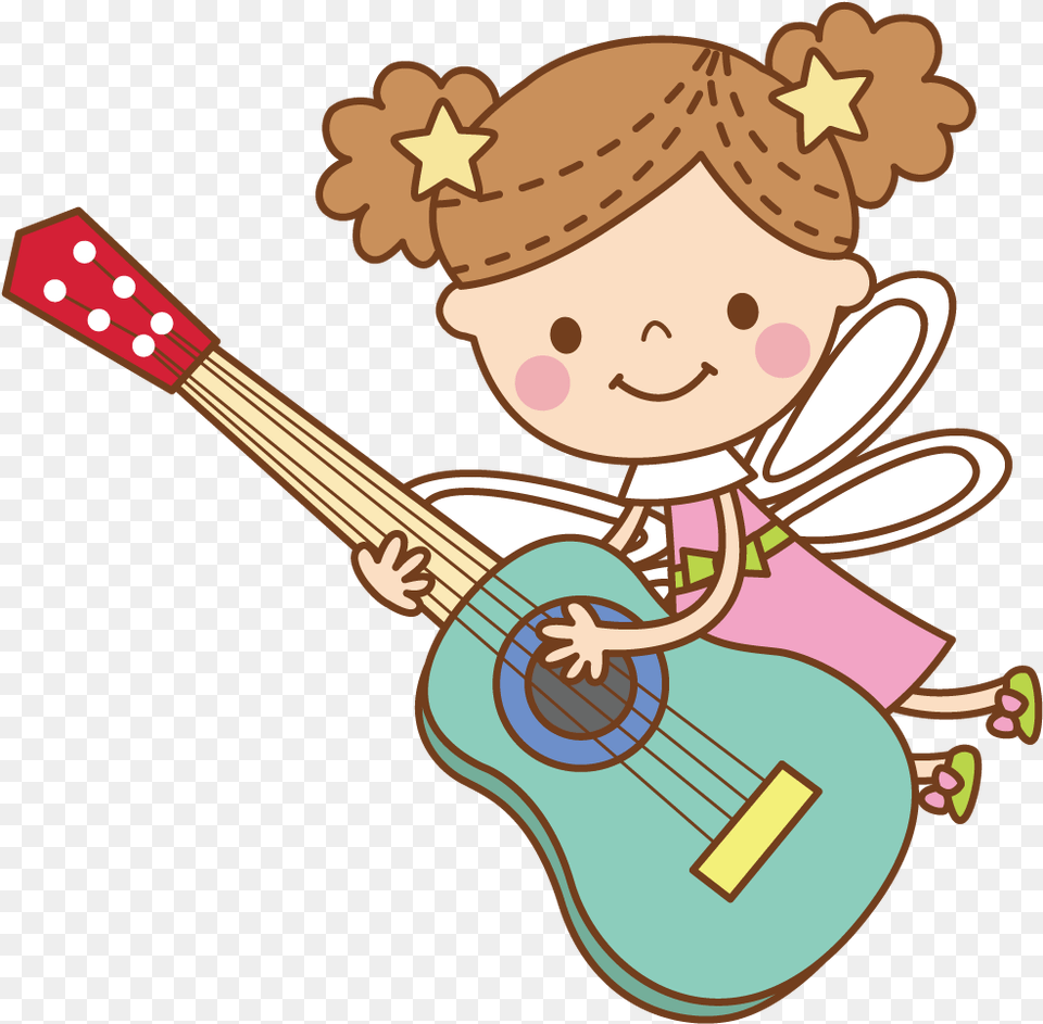 Little Angel Playing Guitar, Musical Instrument, Baby, Person, Face Free Transparent Png