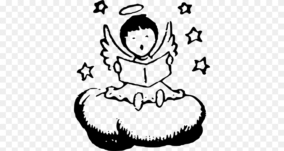 Little Angel Reading On A Cloud, Baby, Person, Face, Head Free Png