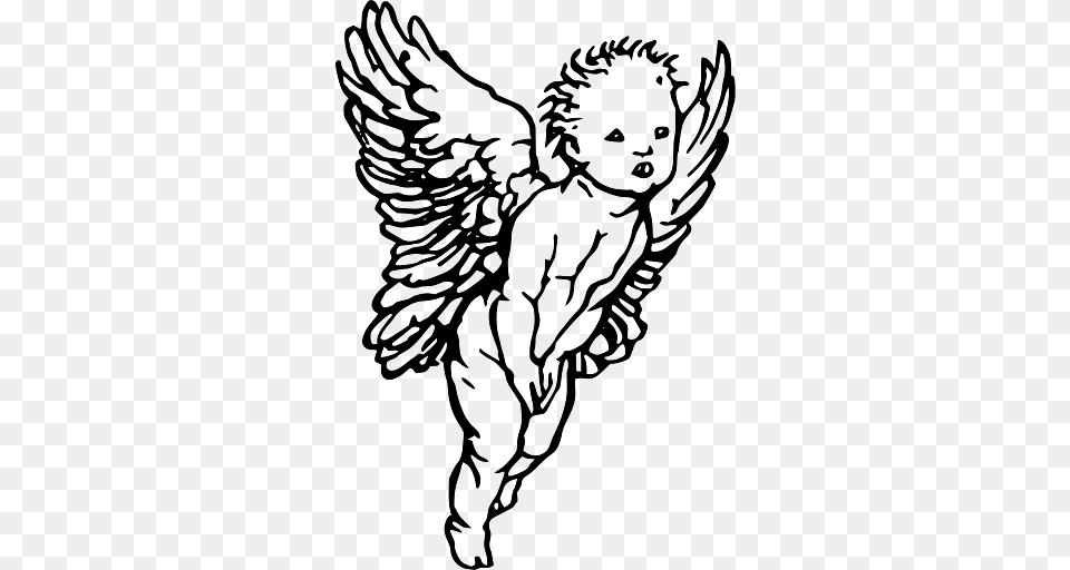 Little Baby Cupid, Person, Angel, Face, Head Free Png
