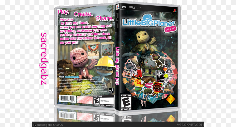 Little Big Planet Psp Box Art Cover Little Big Planet Psp Box, Teddy Bear, Toy, Person Free Png Download