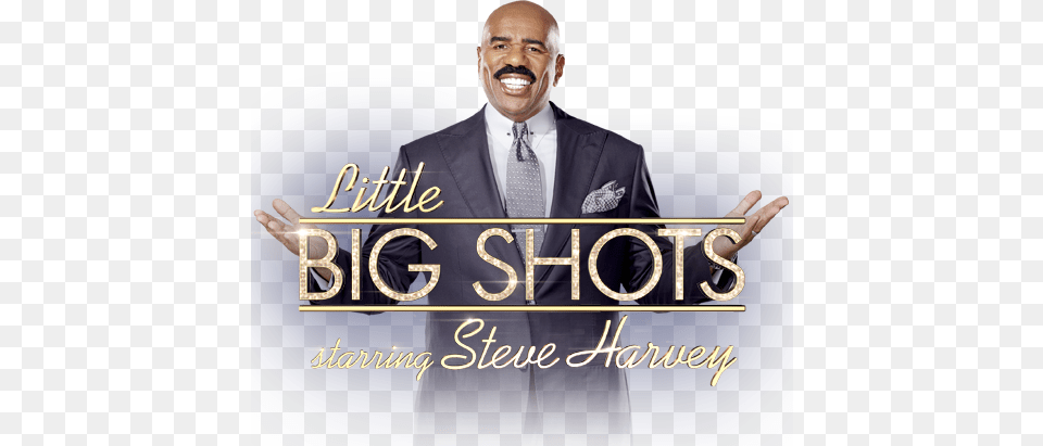 Little Big Shots Starring Steve Harvey Little Big Shots Logo, Person, People, Formal Wear, Adult Free Transparent Png