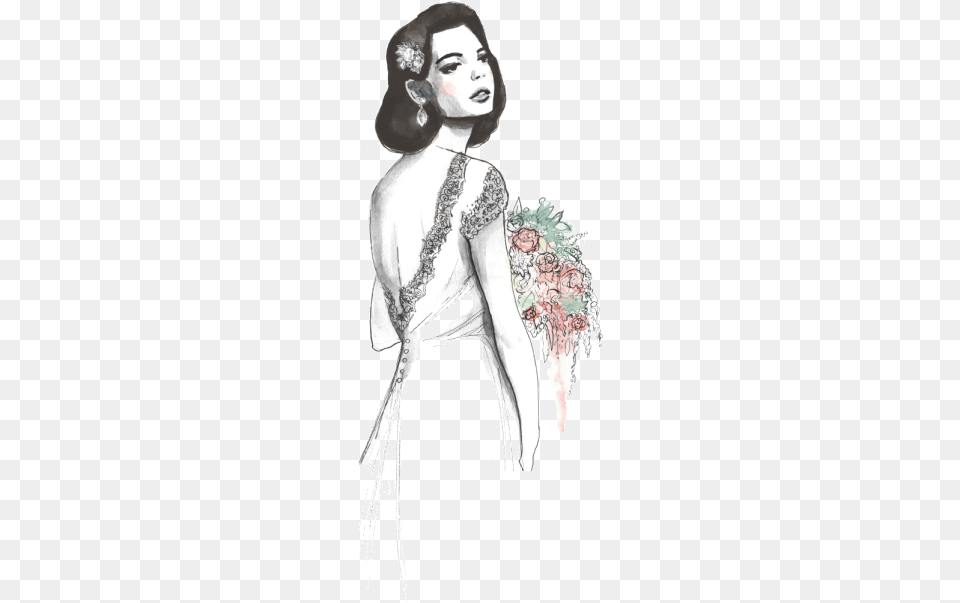 Little Book Of Chic Bride Vintage, Art, Adult, Wedding, Person Png Image