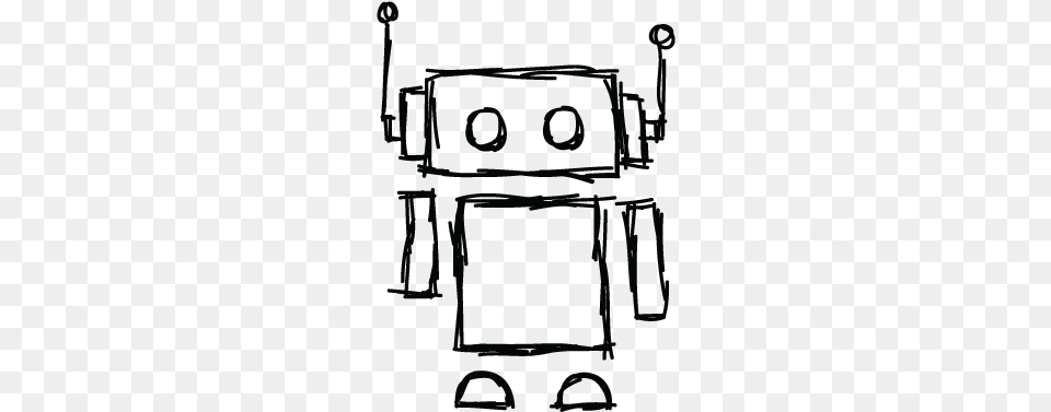 Little Bot Bot Robot Illustrator Robot Antenna Logo Technical Drawing Free Png