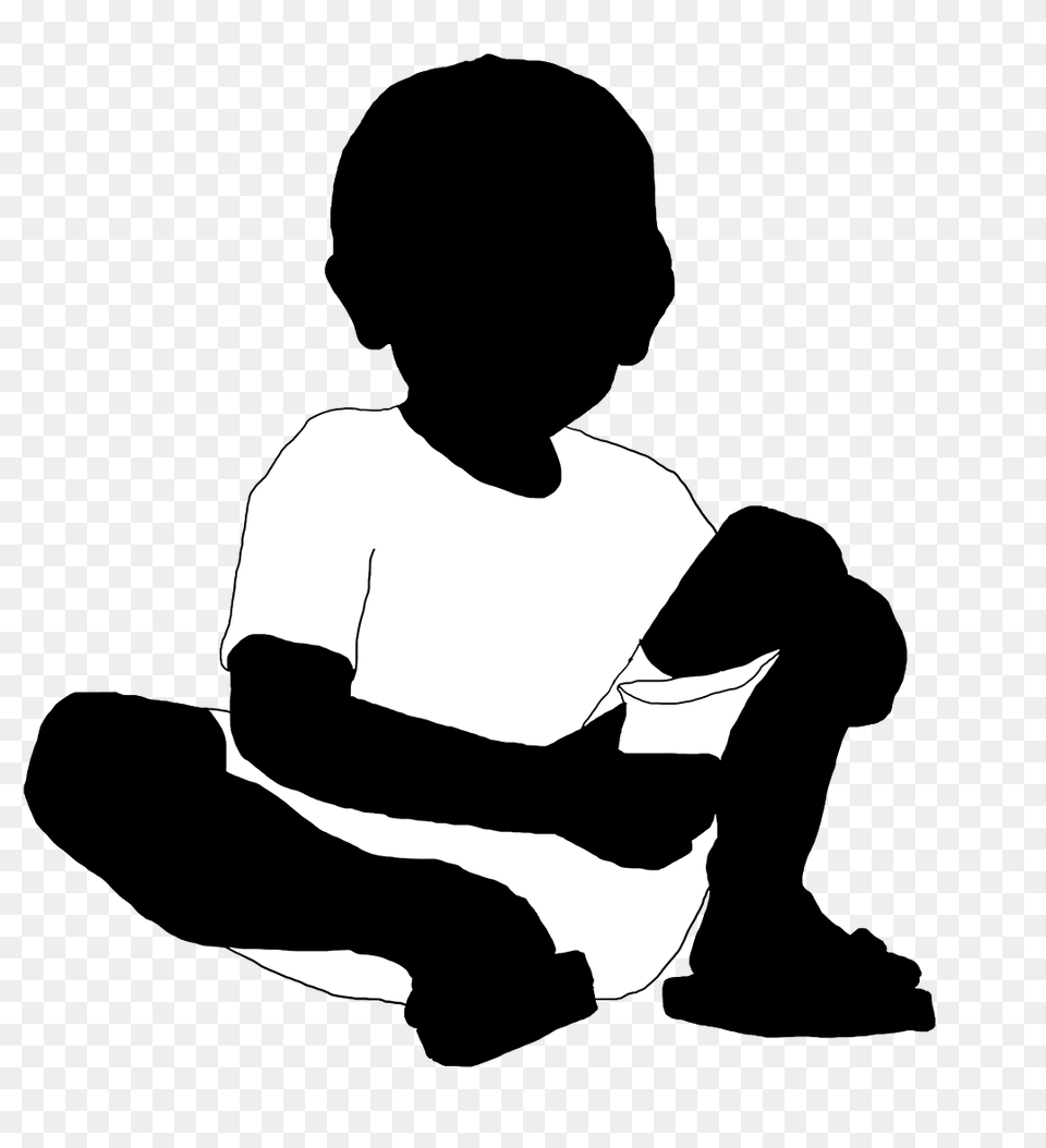 Little Boy Clipart Silhouette, Stencil, Clothing, T-shirt, Adult Free Transparent Png