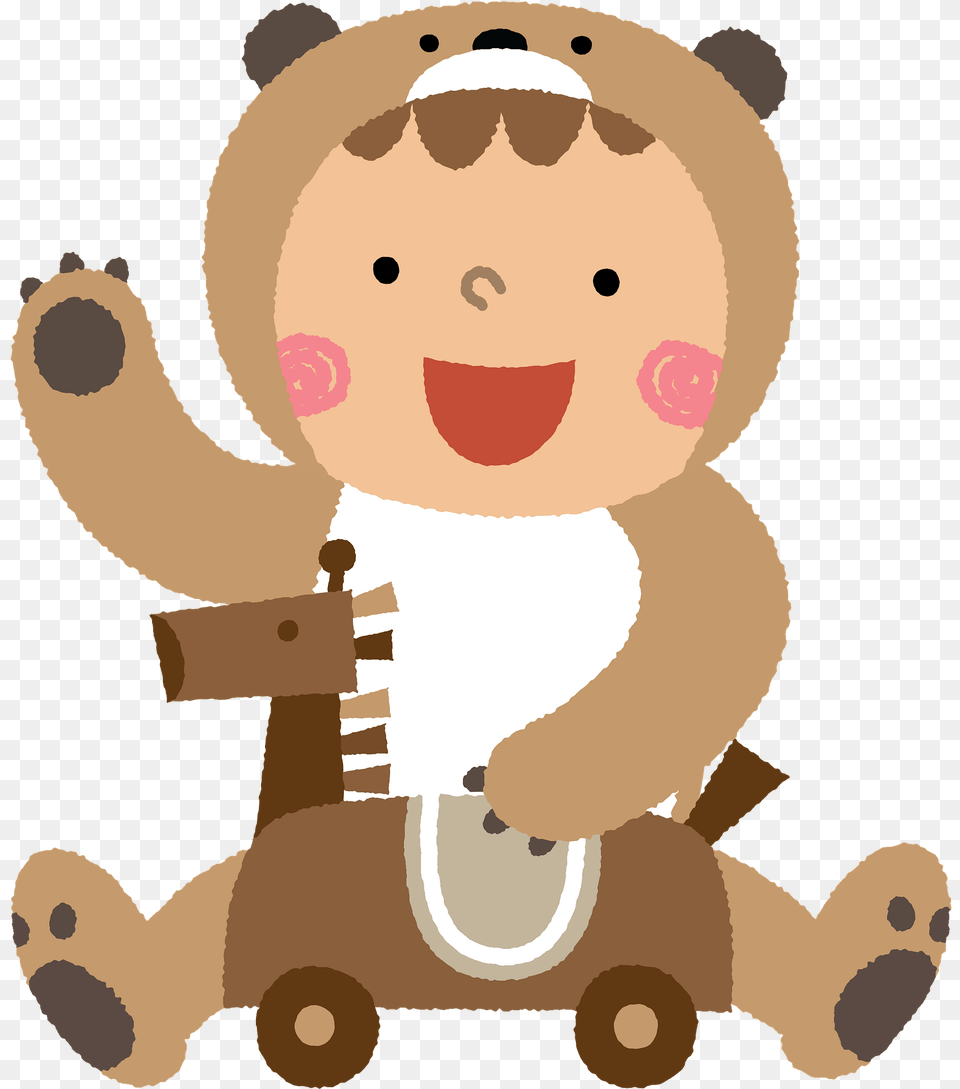 Little Boy In Bear Costume Clipart, Toy, Plush, Animal, Wildlife Png Image