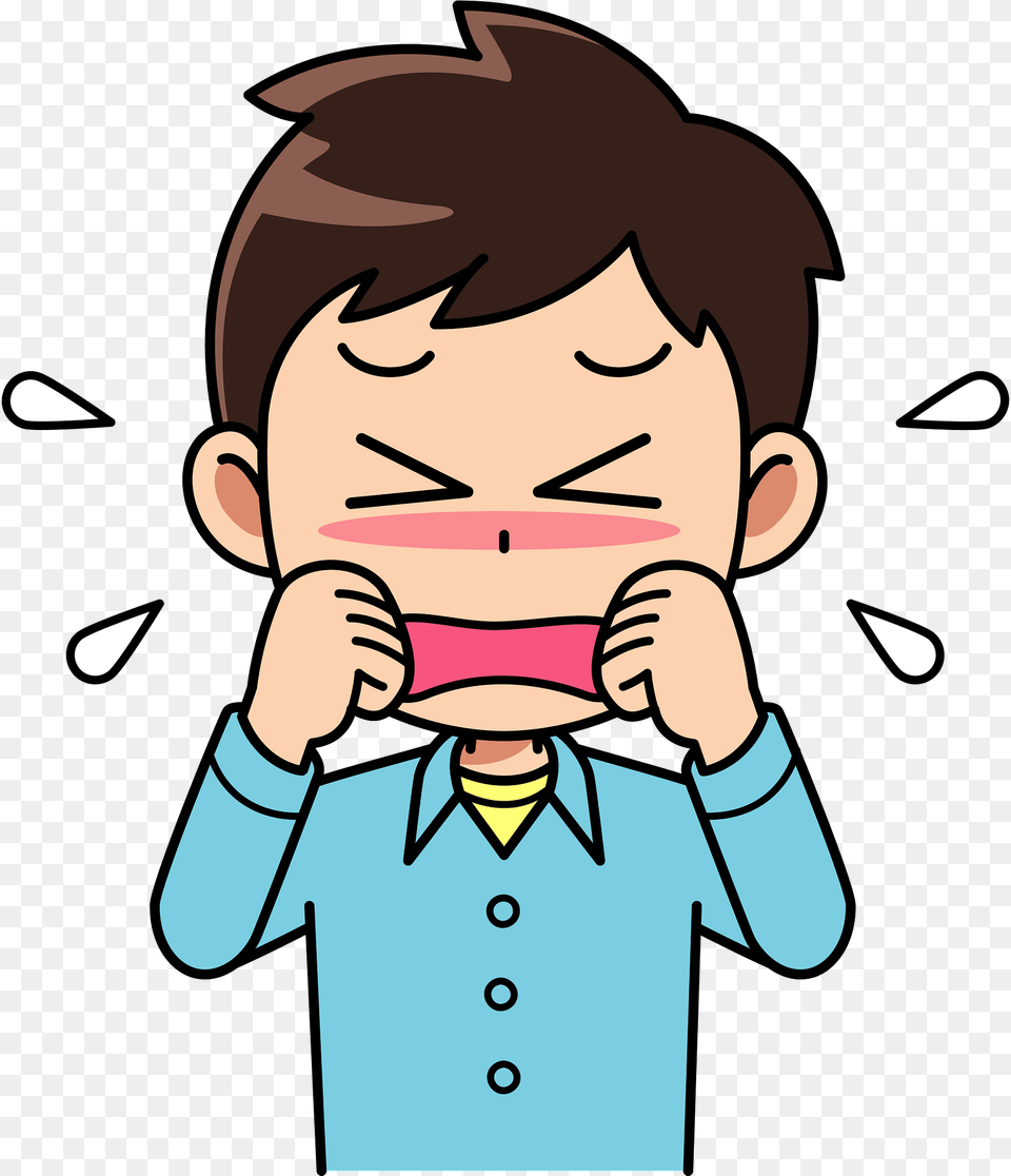 Little Boy Is Crying Tears Clipart, Baby, Person, Face, Head Free Png