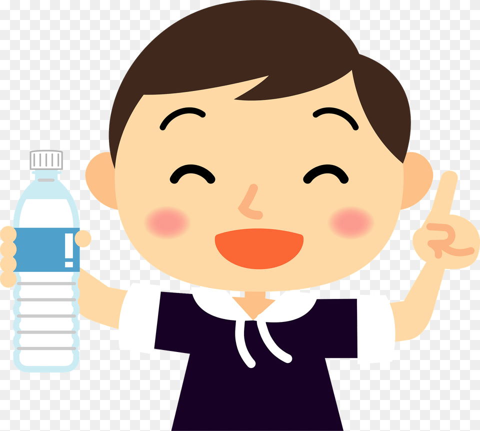 Little Boy Is Holding A Water Bottle Clipart, Baby, Person, Face, Head Free Transparent Png