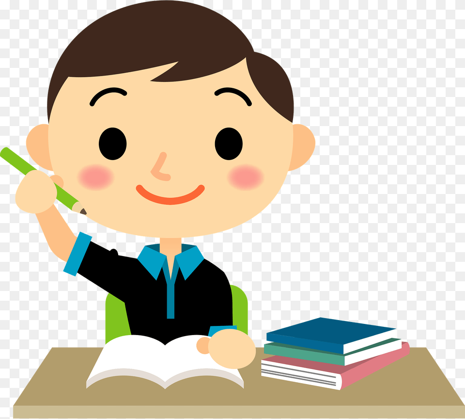 Little Boy Is Studying Clipart, Person, Reading, Baby, Face Png Image