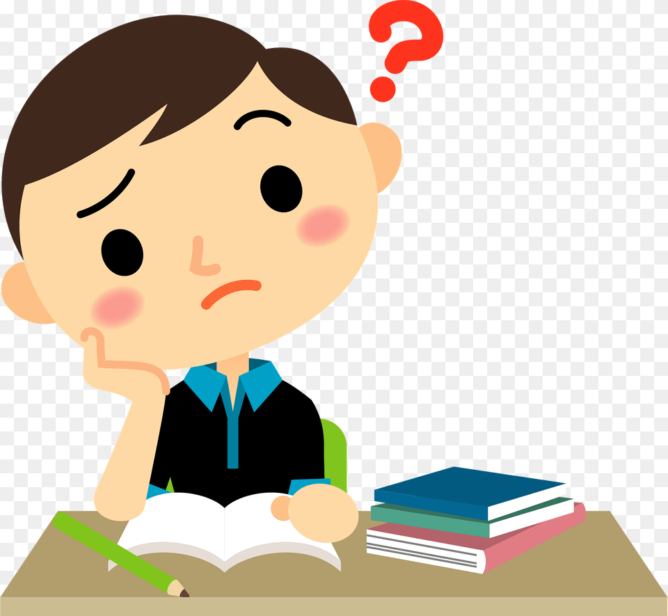 Little Boy Is Studying Clipart, Person, Reading, Book, Publication Png