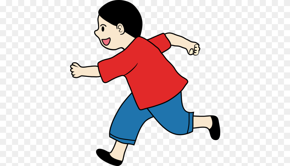 Little Boy Running Clipart Clip Art Illustration Of A Cartoon, Baby, Person, Clothing, Pants Free Transparent Png