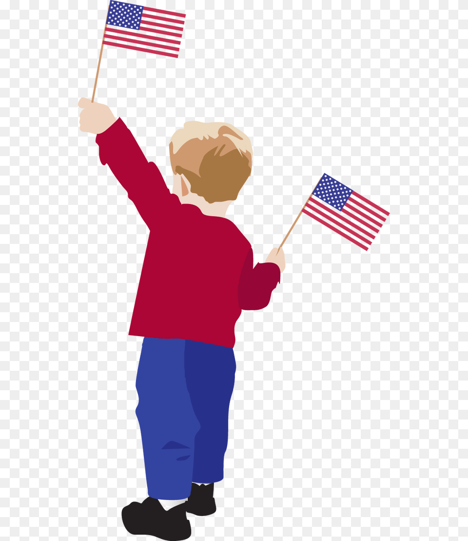 Little Boy With American Flags Good Morning Happy Veterans Day, Baby, Person, Head, Flag Free Png Download