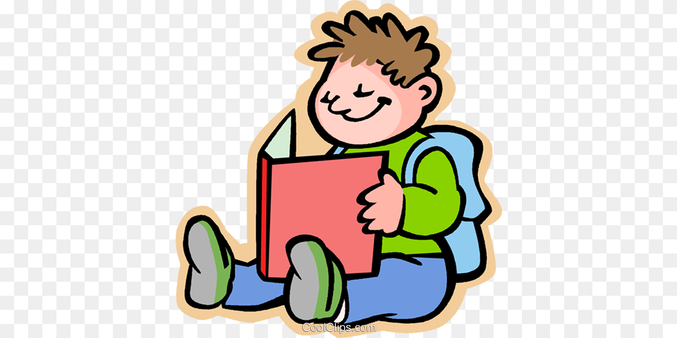 Little Boy With His Homework Royalty Vector Clip Art, Person, Reading, Face, Head Png