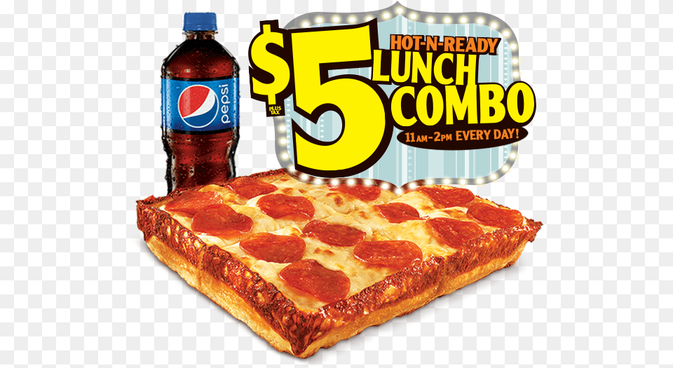 Little Caesars 5 Lunch Combo Time, Advertisement, Food, Pizza Png