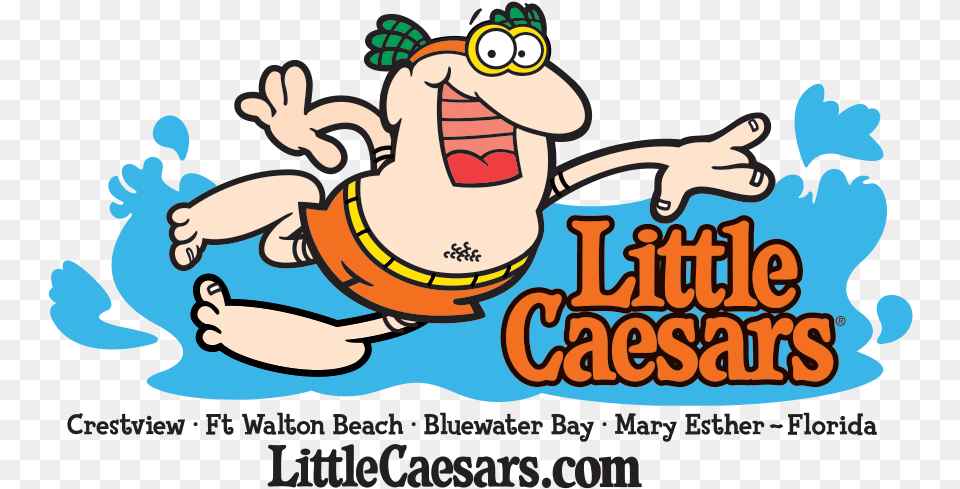 Little Caesars Pizza Download Little Caesars, Leisure Activities, Person, Sport, Swimming Free Transparent Png