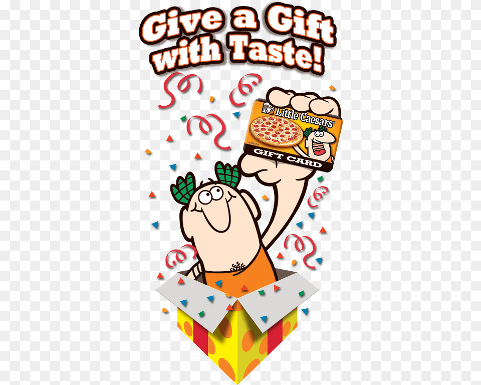 Little Caesars Pizza Known For Its Hot N Ready Pizza Little Caesars Birthday Gift Card, Food, Advertisement, Poster, Face Free Png Download