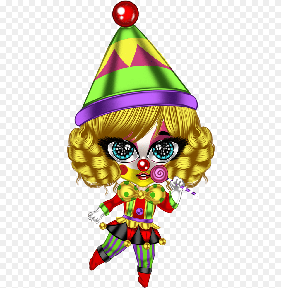 Little Clown Doll Clipart Download Cartoon, Clothing, Hat, Person, Performer Png Image