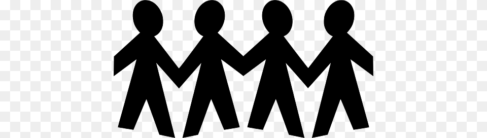 Little Cut Out Men Holding Hands, Person, Walking, Silhouette, Body Part Free Png