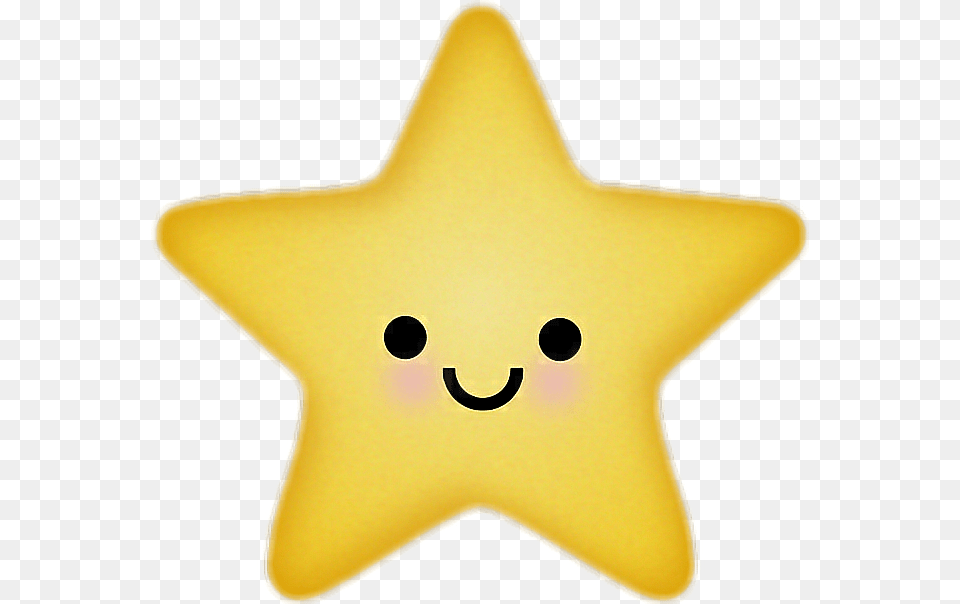 Little Cute Star Yellow Sticker Smiley, Star Symbol, Symbol Png