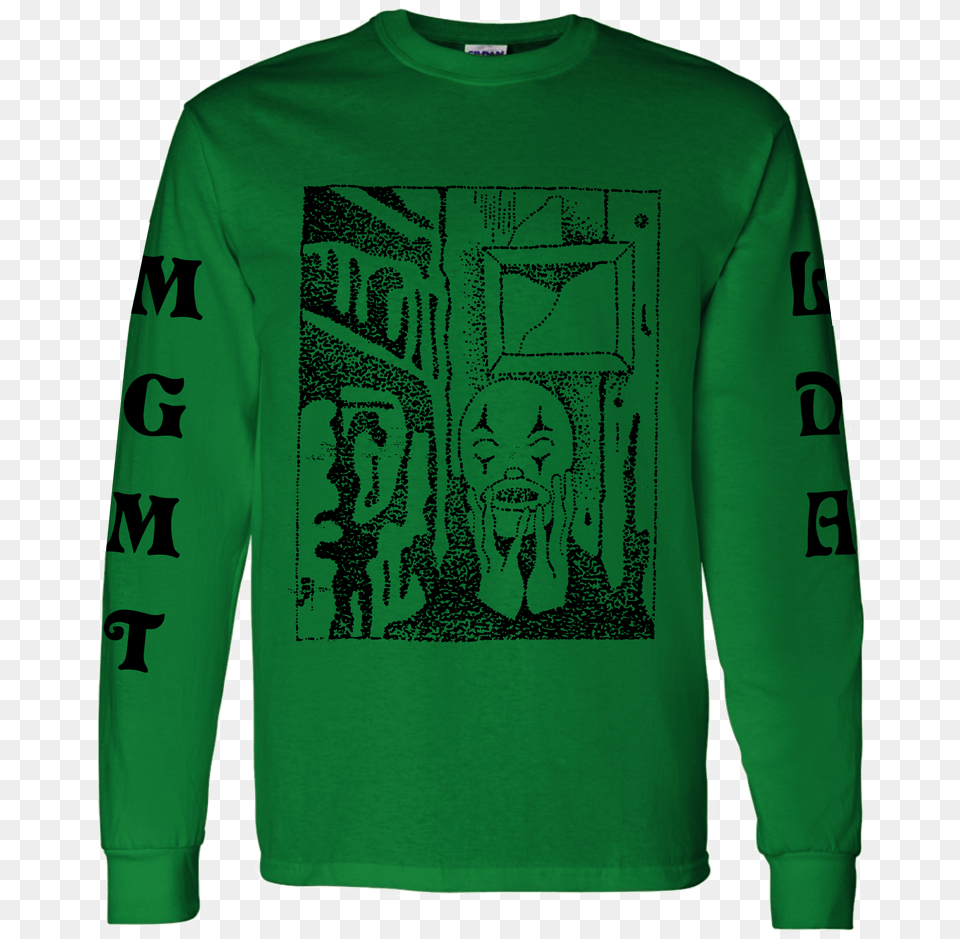 Little Dark Age Green Ls T Shirt Little Dark Age Vinyl, Clothing, Sleeve, Long Sleeve, T-shirt Png Image