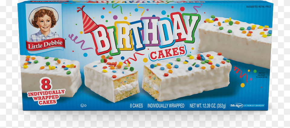 Little Debbie Birthday Cake, Birthday Cake, Cream, Dessert, Food Free Png