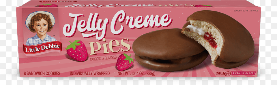 Little Debbie Chocolate Marshmallow Pie, Food, Person, Sweets, Bread Free Png