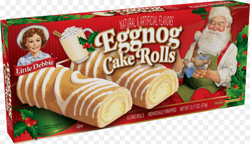 Little Debbie Eggnog Cake Rolls, Bread, Food, Adult, Man Free Transparent Png