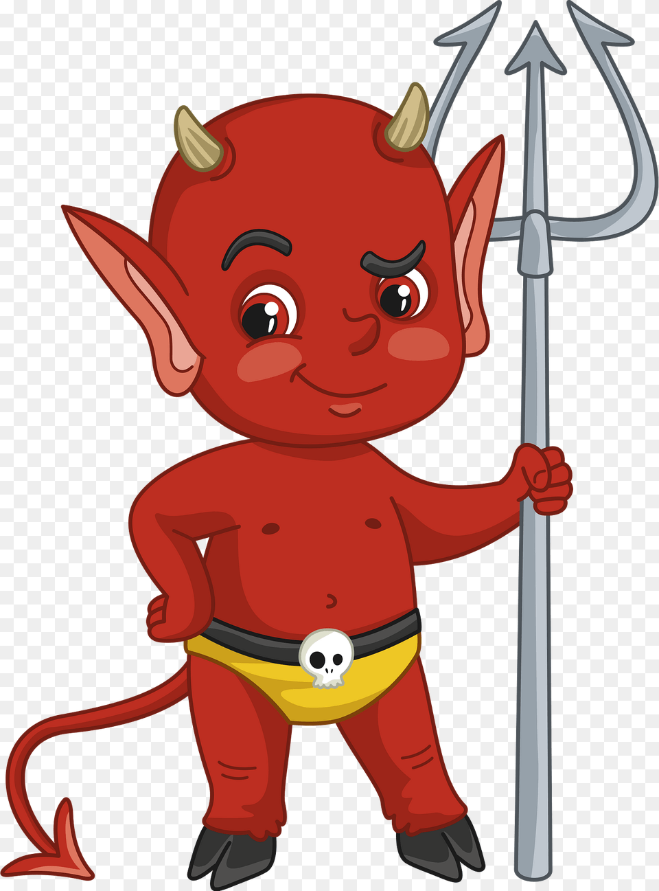 Little Devil Clipart, Weapon, Baby, Person, Trident Png