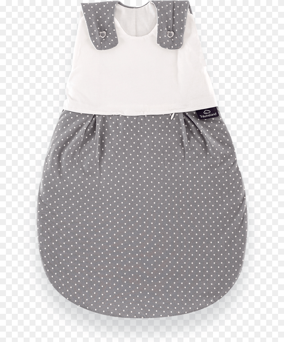 Little Dots Sleeping Bag In Grey A Line, Blouse, Clothing, Bib, Person Free Png Download