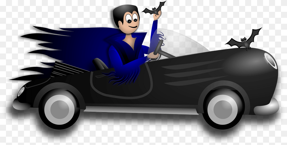 Little Dracula Driver Clipart, Car, Transportation, Vehicle, Face Free Png