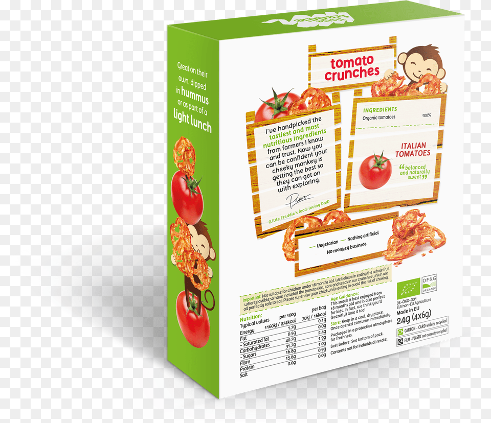 Little Freddie Organic Apple Crunches With Cinnamon Flyer, Advertisement, Poster, Baby, Person Png Image