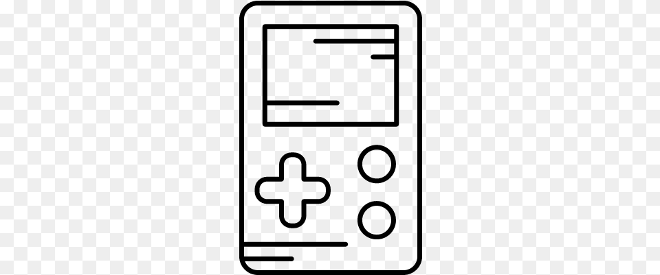 Little Gameboy Vector Gameboy Outline, Gray Free Transparent Png