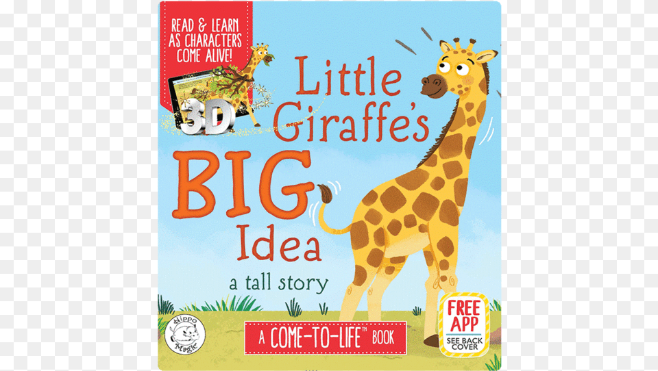 Little Giraffe Big Idea Book, Advertisement, Animal, Mammal, Wildlife Free Png