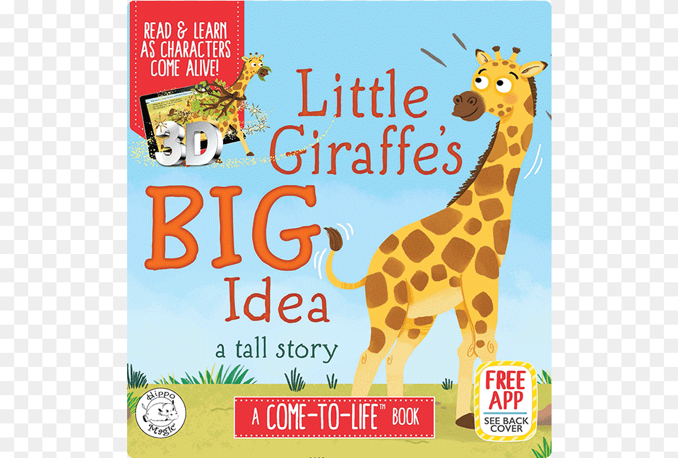 Little Giraffe Big Idea Book, Advertisement, Poster, Animal, Mammal Free Transparent Png