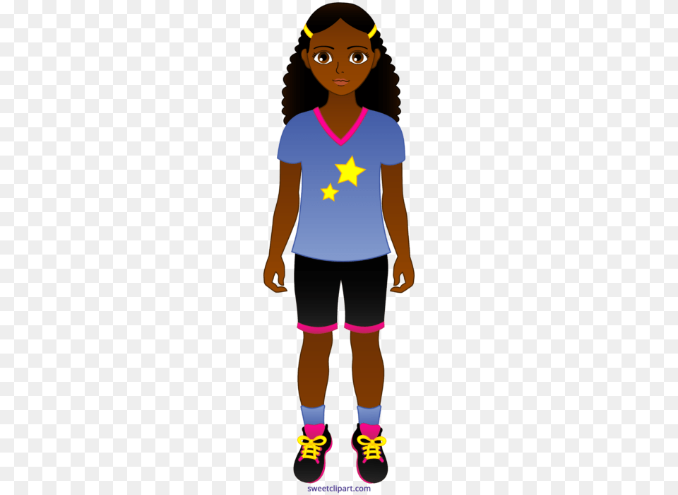Little Girl African American Clipart, Clothing, Shorts, Child, Person Free Png Download